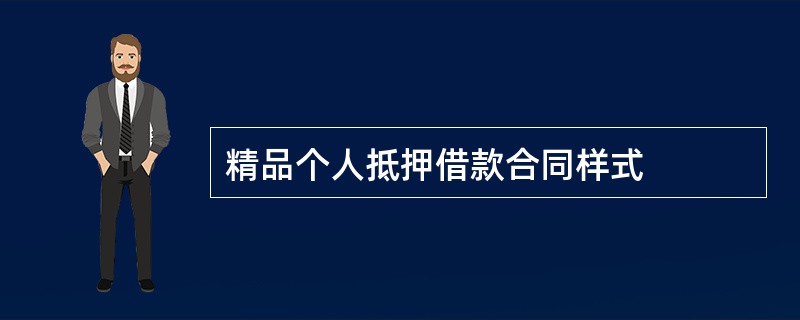 精品个人抵押借款合同样式