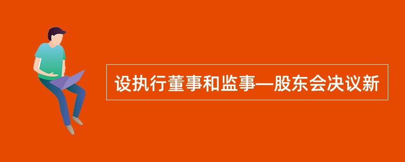 设执行董事和监事—股东会决议新