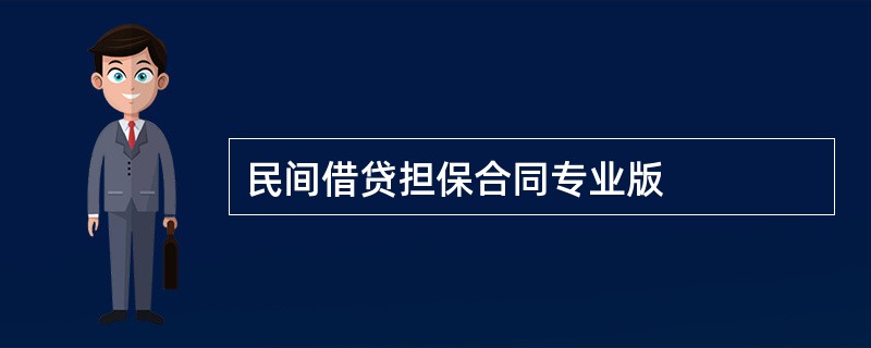 民间借贷担保合同专业版