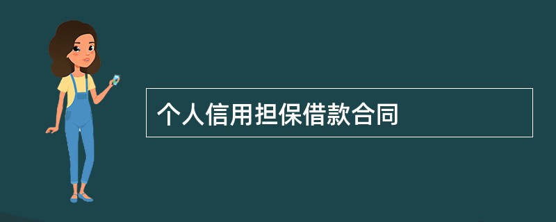 个人信用担保借款合同