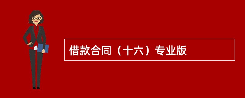 借款合同（十六）专业版