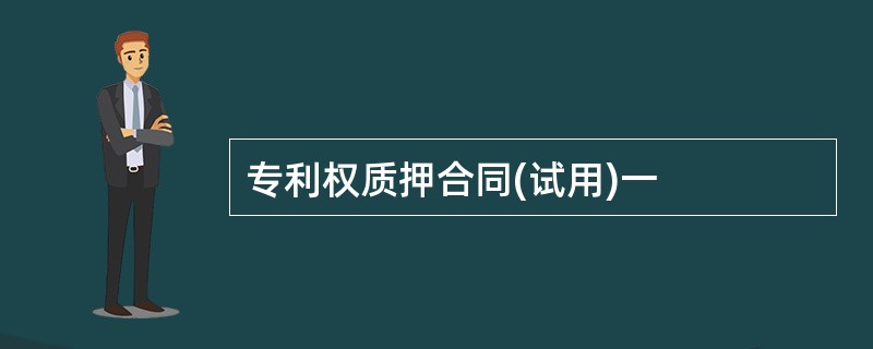 专利权质押合同(试用)一