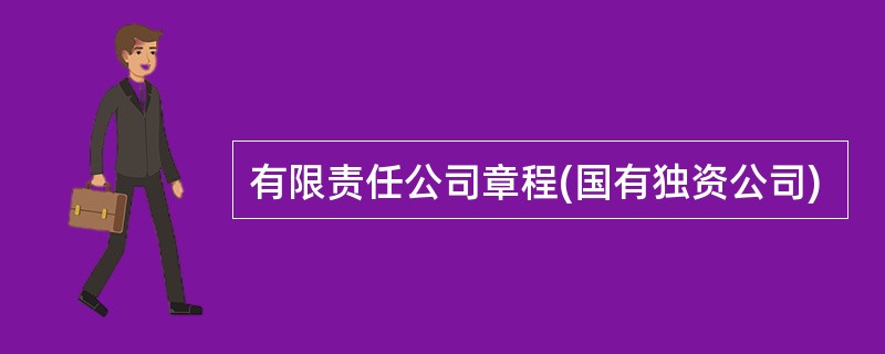 有限责任公司章程(国有独资公司)