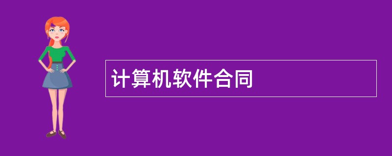 计算机软件合同范本模板