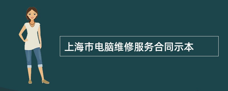 上海市电脑维修服务合同示本