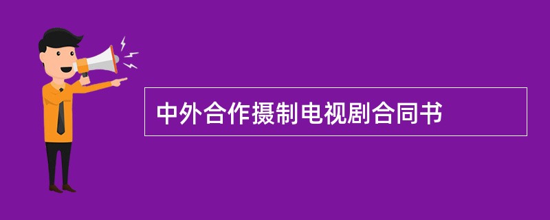 中外合作摄制电视剧合同书