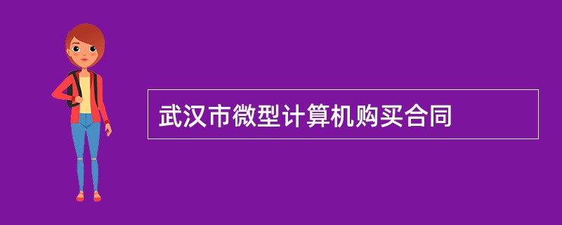 武汉市微型计算机购买合同