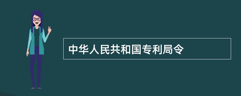 中华人民共和国专利局令