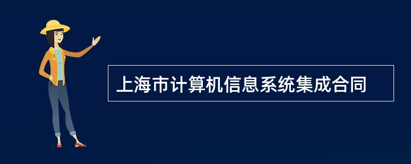 上海市计算机信息系统集成合同