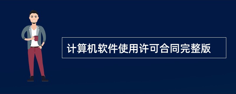 计算机软件使用许可合同完整版