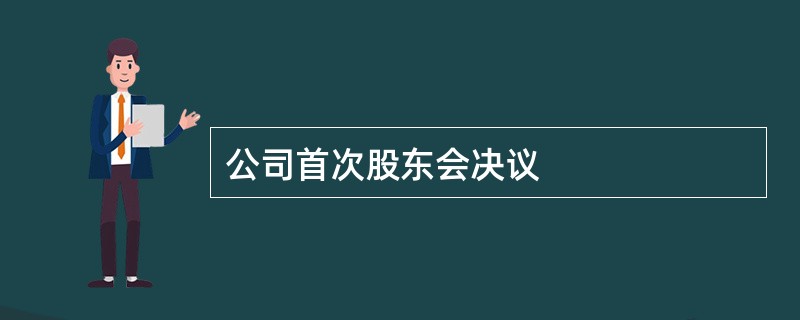 公司首次股东会决议