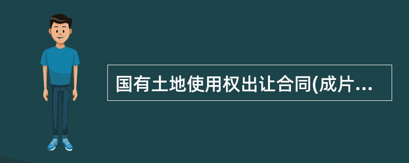 国有土地使用权出让合同(成片出让)5