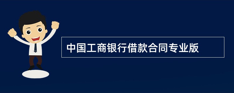 中国工商银行借款合同专业版