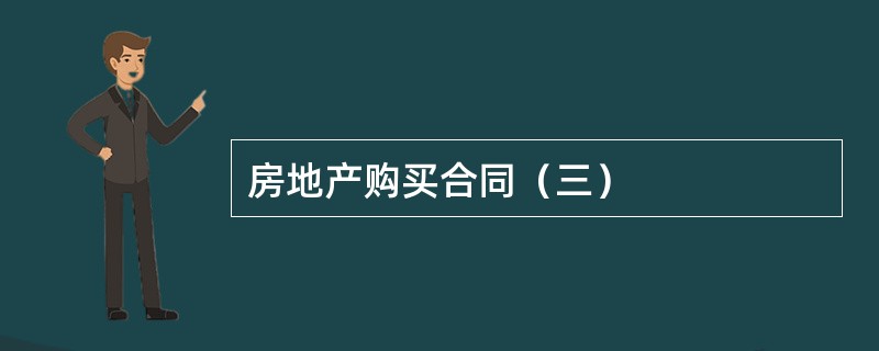 房地产购买合同（三）