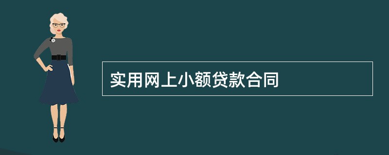 实用网上小额贷款合同