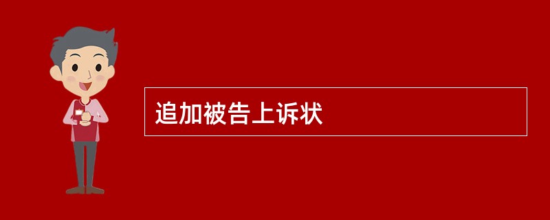 追加被告上诉状