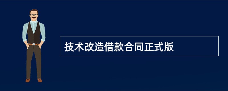 技术改造借款合同正式版