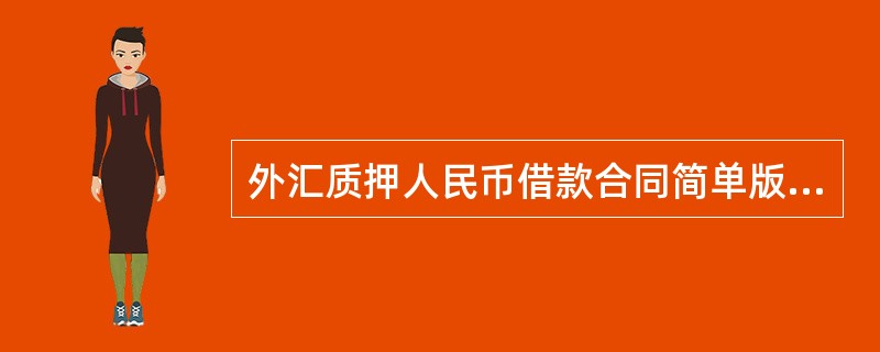 外汇质押人民币借款合同简单版样式