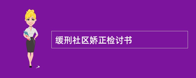 缓刑社区娇正检讨书