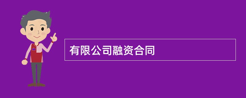 有限公司融资合同