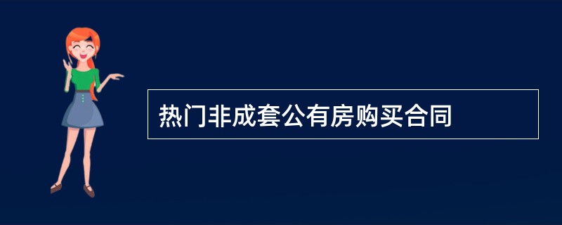 热门非成套公有房购买合同